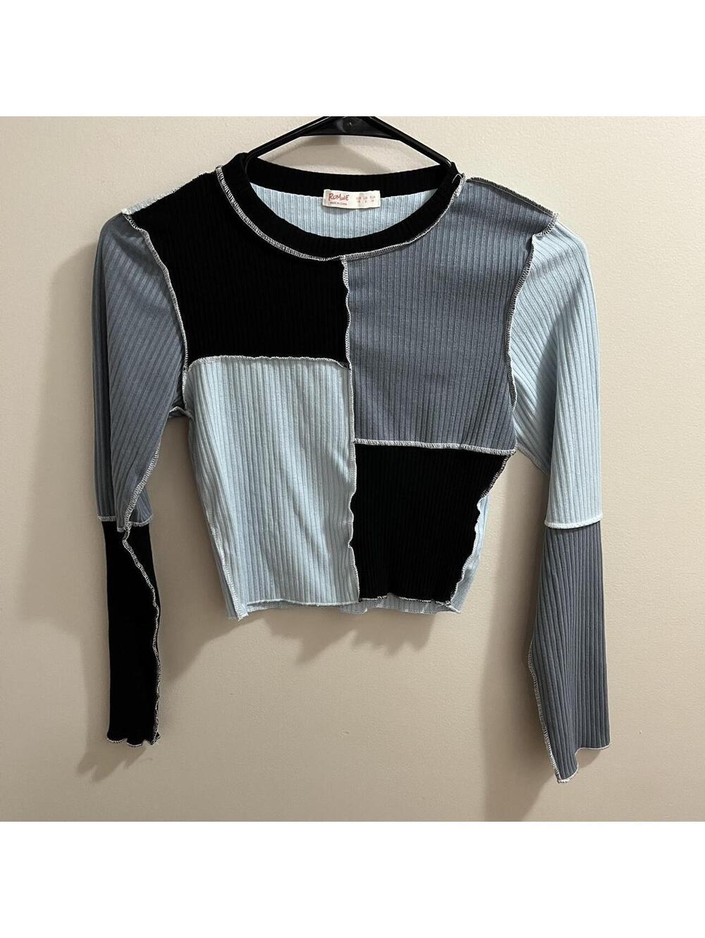 Romwe cropped long sleeve top #croptop